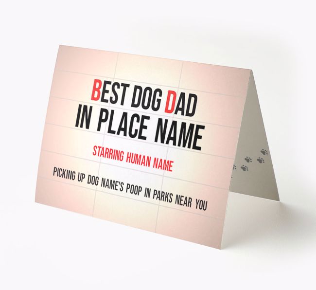 'Best Dad' - Personalised {breedFullName} Card